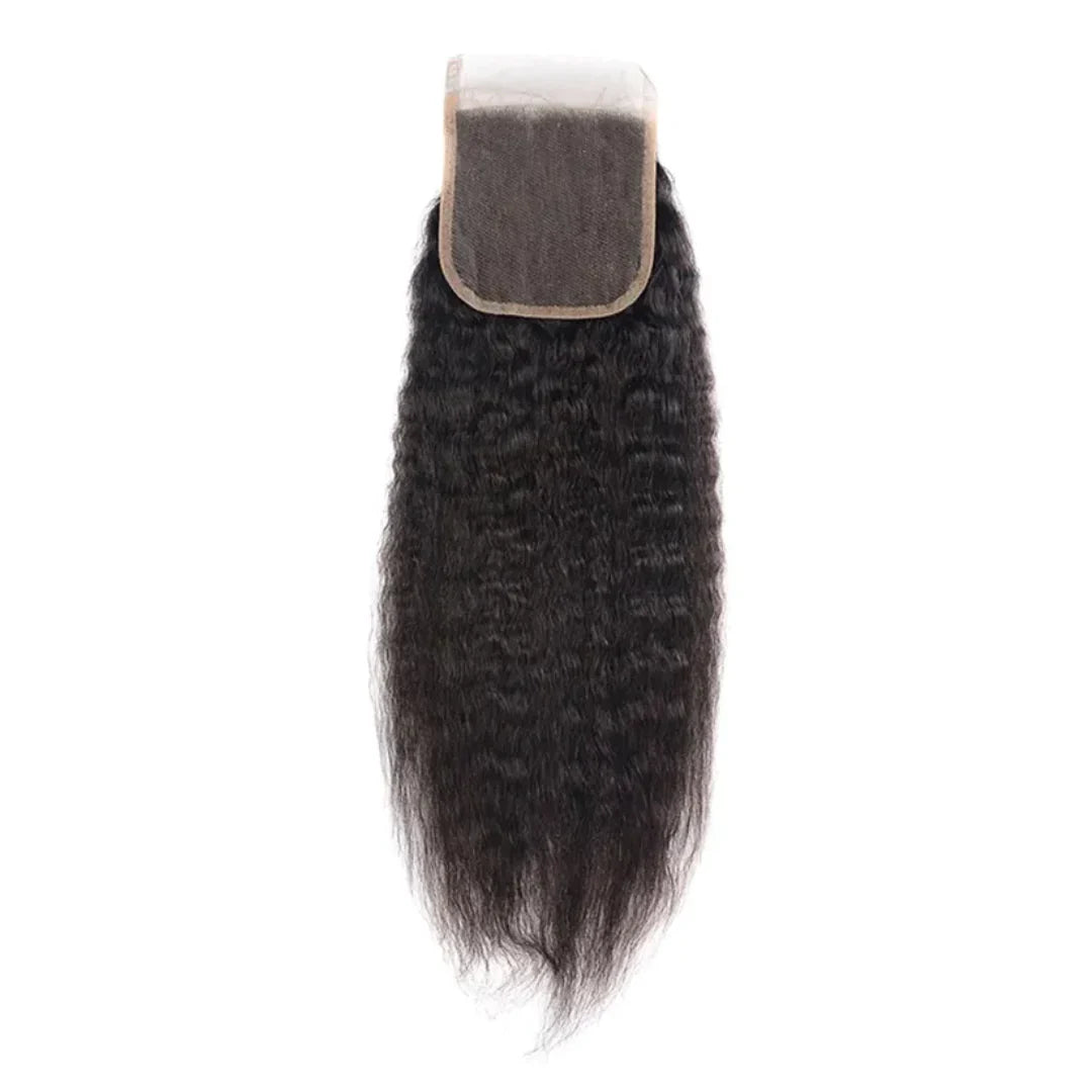 4x4 Kinky Straight Lace Closure - My Aurea Beauty