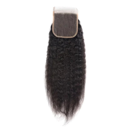 4x4 Kinky Straight Lace Closure - My Aurea Beauty
